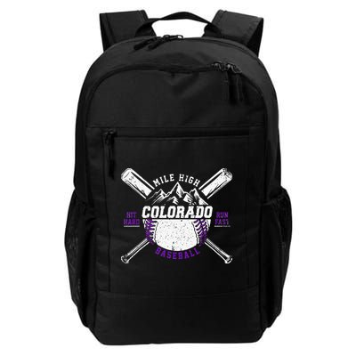 Vintage Colorado Rocky Mountains Retro Baseball Fan Backpack