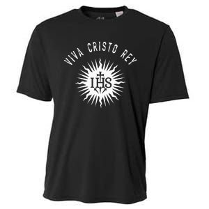 Viva Cristo Rey Roman Catholic Cristeros Cooling Performance Crew T-Shirt