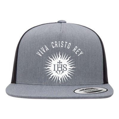 Viva Cristo Rey Roman Catholic Cristeros Flat Bill Trucker Hat