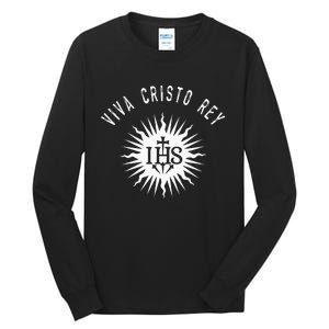 Viva Cristo Rey Roman Catholic Cristeros Tall Long Sleeve T-Shirt