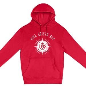 Viva Cristo Rey Roman Catholic Cristeros Premium Pullover Hoodie