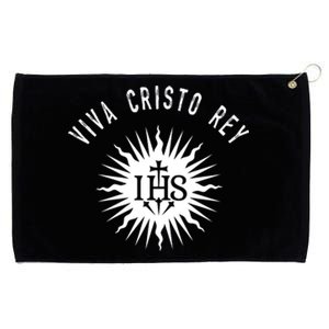 Viva Cristo Rey Catholic Cristeros Gift Grommeted Golf Towel