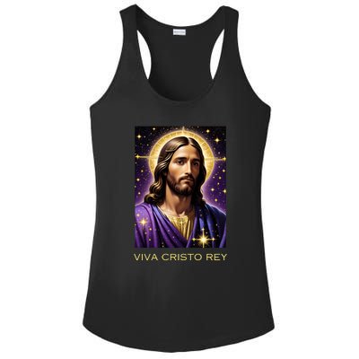 Viva Cristo Rey Catholic Jesus Christ The King Ladies PosiCharge Competitor Racerback Tank