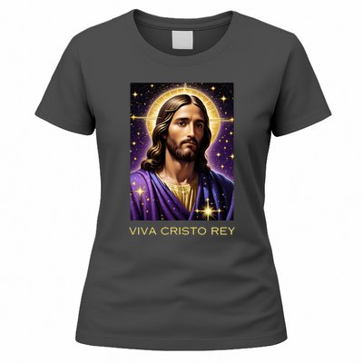 Viva Cristo Rey Catholic Jesus Christ The King Women's T-Shirt