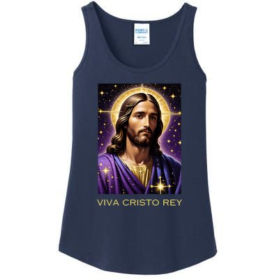 Viva Cristo Rey Catholic Jesus Christ The King Ladies Essential Tank