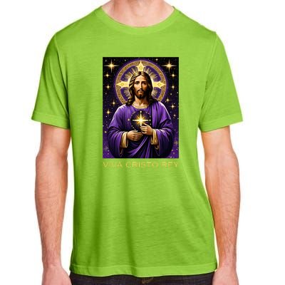 Viva Cristo Rey Catholic Jesus Christ The King Adult ChromaSoft Performance T-Shirt