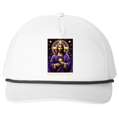 Viva Cristo Rey Catholic Jesus Christ The King Snapback Five-Panel Rope Hat