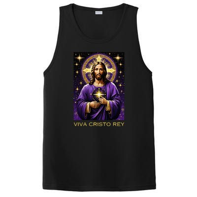 Viva Cristo Rey Catholic Jesus Christ The King PosiCharge Competitor Tank