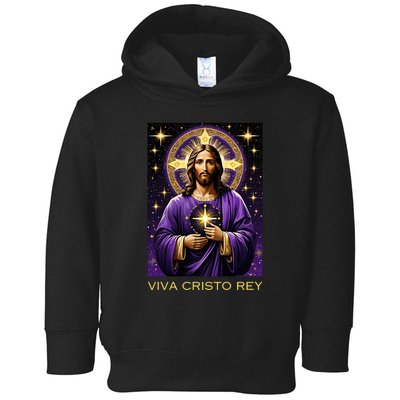 Viva Cristo Rey Catholic Jesus Christ The King Toddler Hoodie