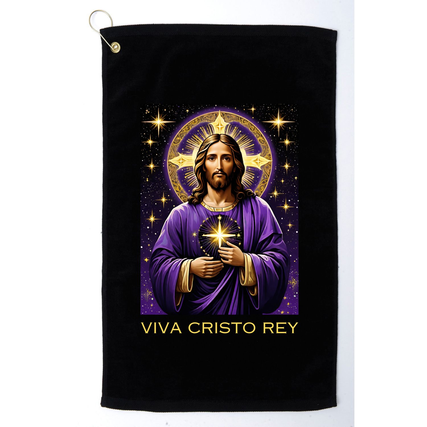 Viva Cristo Rey Catholic Jesus Christ The King Golf Towel