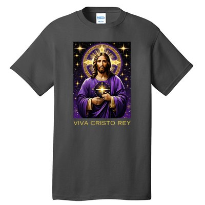 Viva Cristo Rey Catholic Jesus Christ The King Tall T-Shirt