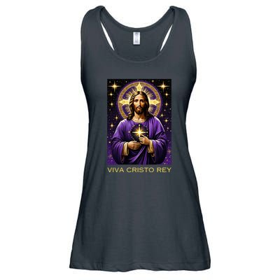 Viva Cristo Rey Catholic Jesus Christ The King Ladies Essential Flowy Tank