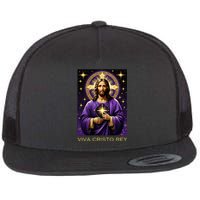 Viva Cristo Rey Catholic Jesus Christ The King Flat Bill Trucker Hat