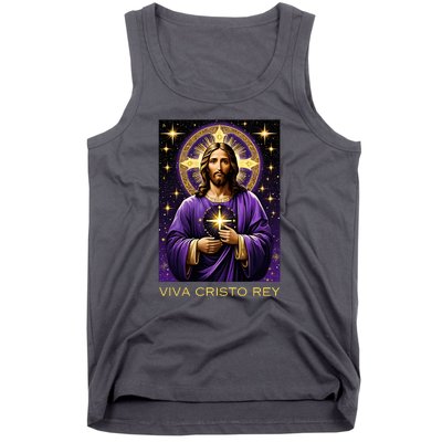 Viva Cristo Rey Catholic Jesus Christ The King Tank Top