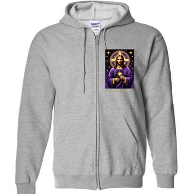 Viva Cristo Rey Catholic Jesus Christ The King Full Zip Hoodie