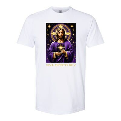 Viva Cristo Rey Catholic Jesus Christ The King Softstyle CVC T-Shirt