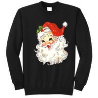 Vintage Christmas Santa Claus Face Old Fashioned Sweatshirt