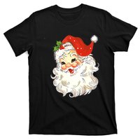 Vintage Christmas Santa Claus Face Old Fashioned T-Shirt