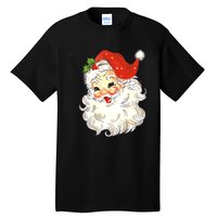 Vintage Christmas Santa Claus Face Old Fashioned Tall T-Shirt