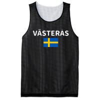 VäSteråS City Sweden Swedish Flag Mesh Reversible Basketball Jersey Tank