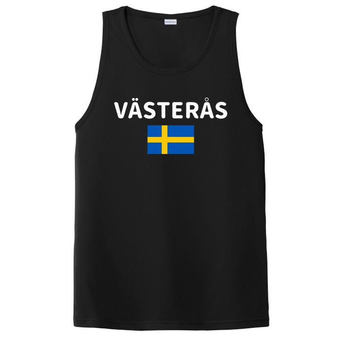 VäSteråS City Sweden Swedish Flag PosiCharge Competitor Tank