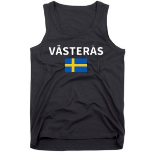 VäSteråS City Sweden Swedish Flag Tank Top