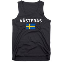 VäSteråS City Sweden Swedish Flag Tank Top