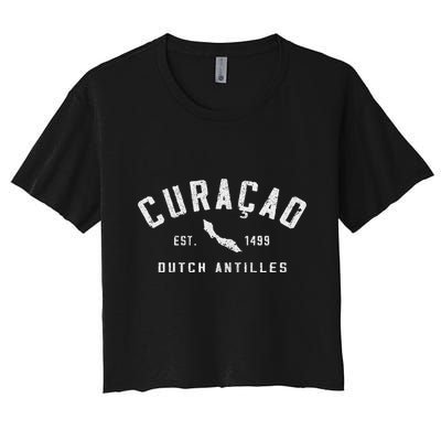 Vintage Curacao Souvenir Cruise Vacation Crop Top