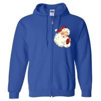 Vintage Christmas Santa Claus Face Old Fashioned Gift Full Zip Hoodie