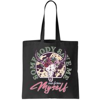 Vintage Cow Skull Somebody Save Me Me From Myself Bag