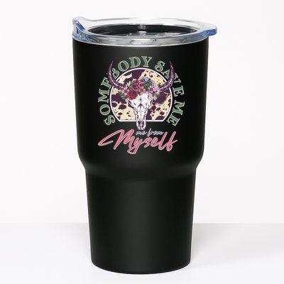 Vintage Cow Skull Somebody Save Me Me From Myself Tumbler