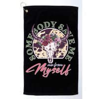 Vintage Cow Skull Somebody Save Me Me From Myself Golf Towel