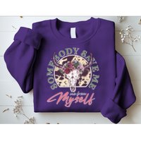 Vintage Cow Skull Somebody Save Me Me From Myself Sweatshirt