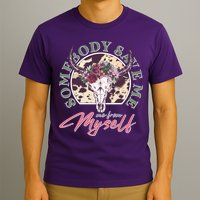 Vintage Cow Skull Somebody Save Me Me From Myself T-Shirt