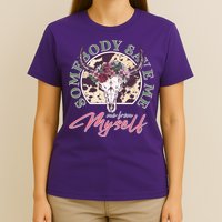 Vintage Cow Skull Somebody Save Me Me From Myself T-Shirt