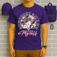 Vintage Cow Skull Somebody Save Me Me From Myself T-Shirt