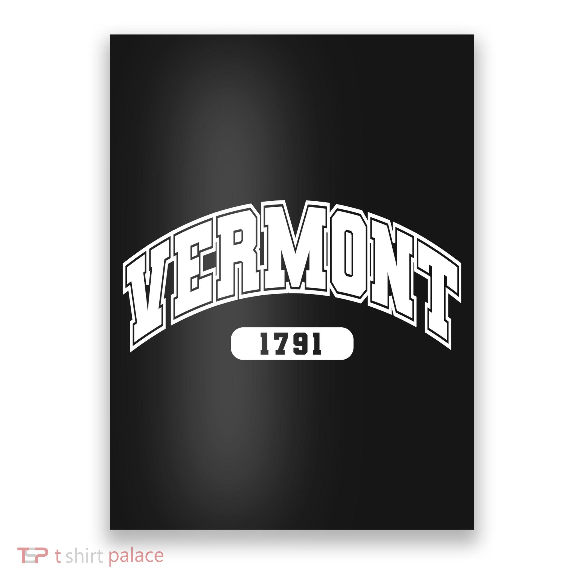 Vermont Collegiate Style 1791 Poster