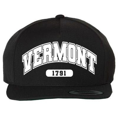 Vermont Collegiate Style 1791 Wool Snapback Cap