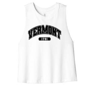 Vermont Collegiate Style 1791 Women's Racerback Cropped Tank