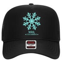 Vail Colorado Skiing Ski High Crown Mesh Back Trucker Hat