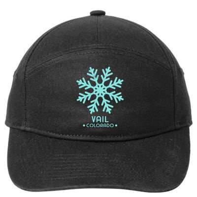 Vail Colorado Skiing Ski 7-Panel Snapback Hat