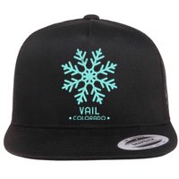 Vail Colorado Skiing Ski Flat Bill Trucker Hat