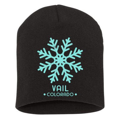 Vail Colorado Skiing Ski Short Acrylic Beanie