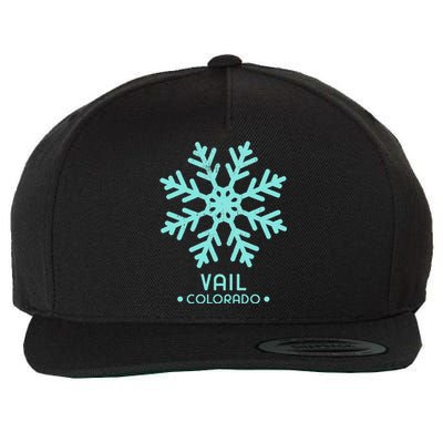 Vail Colorado Skiing Ski Wool Snapback Cap