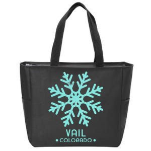 Vail Colorado Skiing Ski Zip Tote Bag