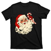 Vintage Christmas Santa Claus Face Funny Old Fashioned Xmas T-Shirt