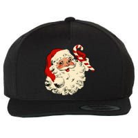 Vintage Christmas Santa Claus Face Funny Old Fashioned Xmas Wool Snapback Cap