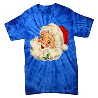 Vintage Christmas Santa Claus Face Funny Old Fashioned Funny Gift Tie-Dye T-Shirt