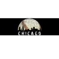 Vintage Chicago Skyline City Baseball Met At Gameday Bumper Sticker