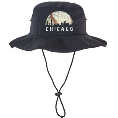 Vintage Chicago Skyline City Baseball Met At Gameday Legacy Cool Fit Booney Bucket Hat